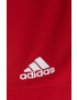 adidas Performance pantaloni scurți de antrenament Entrada 22 HI0002 femei culoarea rosu neted high waist - Pled.ro