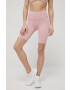 adidas Performance pantaloni scurți de antrenament Optime HG1418 femei culoarea roz neted high waist - Pled.ro