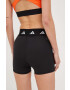 adidas Performance pantaloni scurți de antrenament Period Proof femei culoarea negru cu imprimeu high waist - Pled.ro