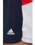 adidas Performance pantaloni scurti HE6061 femei culoarea albastru marin modelator medium waist - Pled.ro