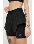 adidas Performance pantaloni scurți de antrenament HIIT femei culoarea negru neted high waist - Pled.ro