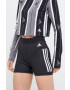 adidas Performance pantaloni scurți de antrenament Hyperglam femei culoarea negru cu imprimeu high waist - Pled.ro