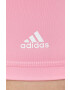 adidas Performance pantaloni scurți de antrenament Optime femei culoarea roz neted high waist - Pled.ro