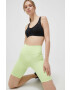 adidas Performance pantaloni scurți de antrenament Optime culoarea verde neted high waist - Pled.ro