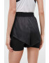 adidas Performance pantaloni scurți de antrenament Power culoarea negru neted high waist - Pled.ro