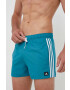 adidas Performance pantaloni scurti de baie 3-Stripes CLX culoarea turcoaz - Pled.ro