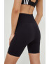 adidas Performance pantaloni scurți de yoga Aeroknit 2.0 femei culoarea negru neted high waist - Pled.ro