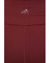 adidas Performance pantaloni scurți de yoga Studio culoarea bordo neted medium waist - Pled.ro