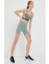 adidas Performance pantaloni scurți de yoga Yoga Studio femei culoarea verde neted high waist - Pled.ro