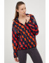 adidas Performance windbreaker Marimekko culoarea rosu de tranzitie - Pled.ro