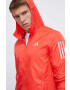 adidas Performance windbreaker Own The Run culoarea rosu de tranzitie - Pled.ro