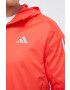 adidas Performance windbreaker Own The Run culoarea rosu de tranzitie - Pled.ro