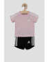 adidas set de bumbac pentru copii HF1906 culoarea roz - Pled.ro