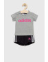 adidas set de bumbac pentru copii I LIN CO T culoarea gri - Pled.ro