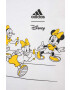 adidas set de bumbac pentru copii LK DY MM T culoarea alb - Pled.ro