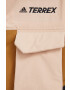 adidas TERREX adidas Performance geaca de ploaie femei culoarea bej de tranzitie - Pled.ro