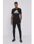 adidas Tricou GK9120 bărbați culoarea negru cu imprimeu - Pled.ro