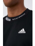 adidas tricou barbati culoarea negru cu imprimeu - Pled.ro