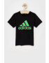 adidas tricou copii culoarea negru cu imprimeu - Pled.ro