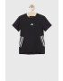 adidas tricou copii U RUN 3S culoarea negru modelator - Pled.ro