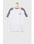 adidas tricou copii U TR-ES 3S culoarea alb cu imprimeu - Pled.ro