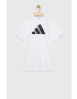 adidas tricou copii U TR-ES LOGO culoarea alb cu imprimeu - Pled.ro