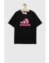 adidas tricou de bumbac pentru copii culoarea negru - Pled.ro