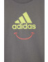 adidas tricou de bumbac pentru copii culoarea gri cu imprimeu - Pled.ro