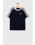 adidas tricou de bumbac pentru copii G 3S BF culoarea albastru marin - Pled.ro