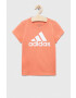 adidas tricou de bumbac pentru copii G BL culoarea portocaliu - Pled.ro