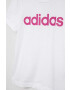 adidas tricou de bumbac pentru copii G LIN culoarea alb - Pled.ro