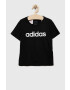 adidas tricou de bumbac pentru copii G LIN culoarea negru - Pled.ro