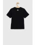 adidas tricou de bumbac pentru copii LK LIN CO culoarea negru modelator - Pled.ro