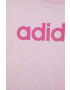 adidas tricou de bumbac pentru copii LK LIN CO culoarea roz - Pled.ro