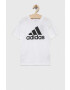 adidas tricou de bumbac pentru copii U BL culoarea alb cu imprimeu - Pled.ro