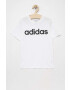 adidas tricou de bumbac pentru copii U LIN culoarea alb cu imprimeu - Pled.ro