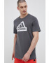 adidas tricou din bumbac culoarea gri cu imprimeu - Pled.ro