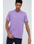 adidas tricou din bumbac culoarea violet neted - Pled.ro