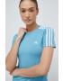 adidas tricou din bumbac culoarea verde neted - Pled.ro