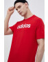 adidas tricou din bumbac culoarea rosu cu imprimeu - Pled.ro