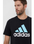 adidas tricou din bumbac culoarea negru cu imprimeu - Pled.ro