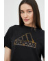 adidas tricou din bumbac culoarea alb cu imprimeu - Pled.ro