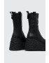 AGL cizme de piele D238506PGKD0211013 femei culoarea negru cu platforma LAVA BOOTIE - Pled.ro