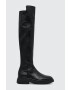 AGL ghete de piele ALISON R BOOT femei culoarea negru cu toc plat D721586PWK06891013 - Pled.ro