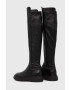 AGL ghete de piele ALISON R BOOT femei culoarea negru cu toc plat D721586PWK06891013 - Pled.ro