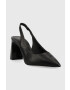 Aldo pantofi de piele Amira culoarea negru cu toc drept cu toc deschis 13540171.AMIRA - Pled.ro