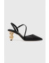 Aldo pantofi de piele Selda culoarea negru cu toc drept cu toc deschis 13542472.SELDA - Pled.ro