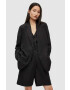 AllSaints blazer din amestec de in culoarea negru oversize neted - Pled.ro