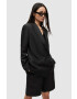 AllSaints blazer din amestec de in culoarea negru oversize neted - Pled.ro