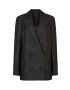 AllSaints blazer din amestec de in culoarea negru oversize neted - Pled.ro